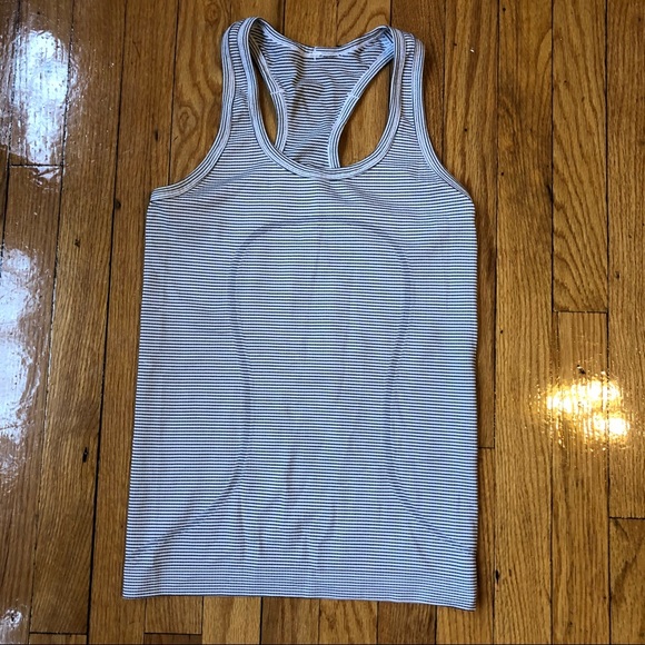 lululemon athletica Tops - Lululemon Striped Athletic Workout Tank Size 4